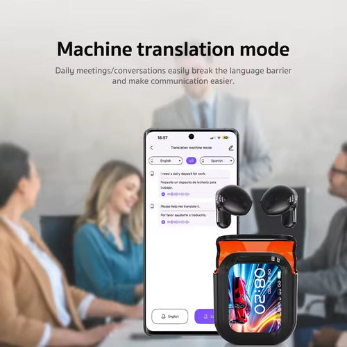 2026 New Real-Time Translation Earbuds, Wireless Bluetooth Noise Canceling Headphones for Travel & Business