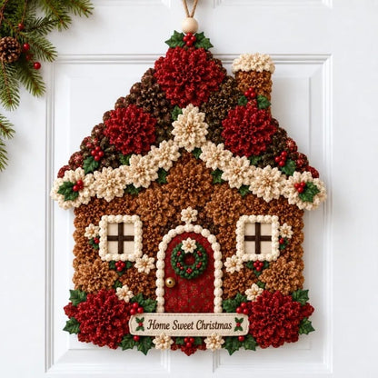💯🎄✨Christmas Fabric Flower Door Hanging DIY Kit – Layered Holiday Décor(📦Buy 2 Free Shipping)