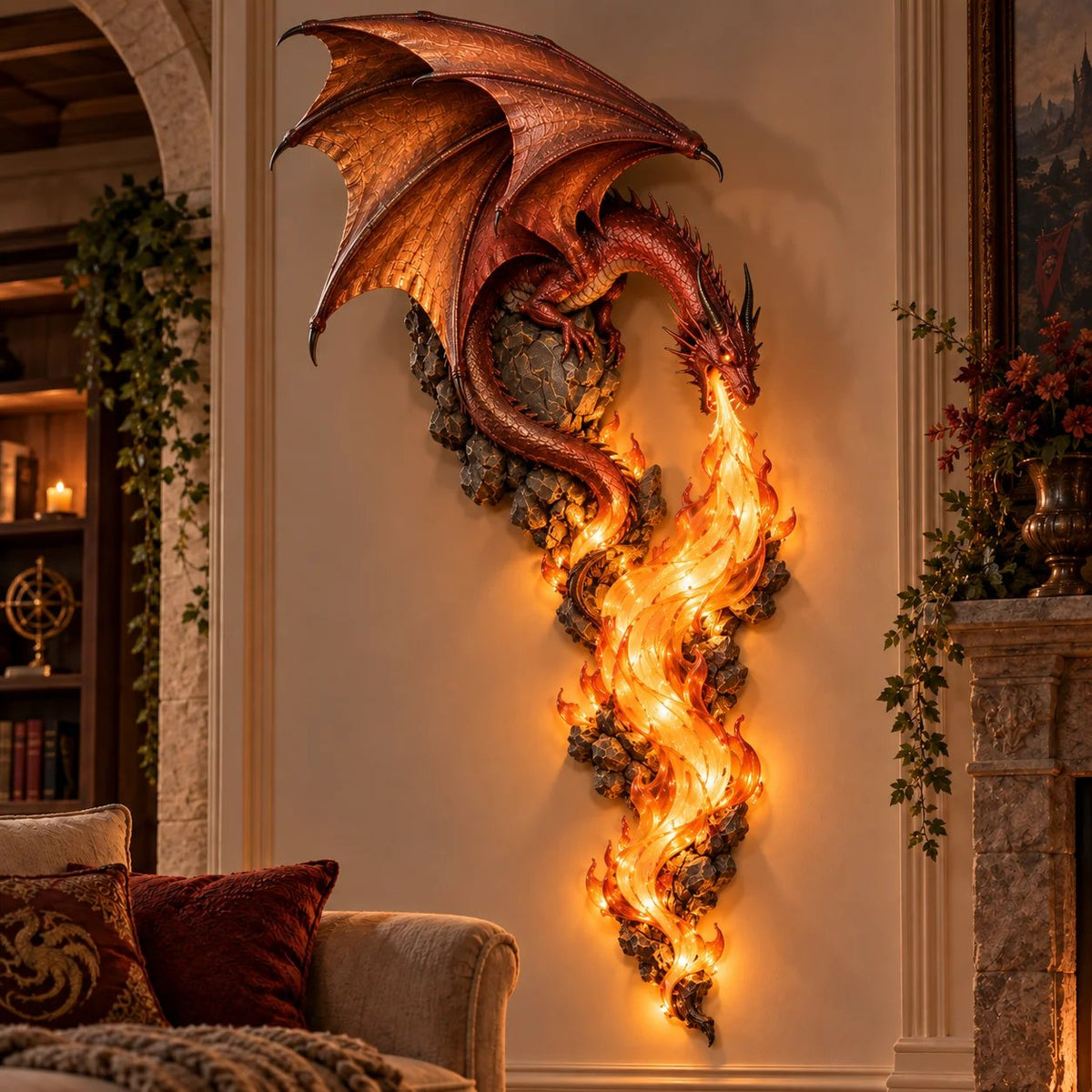 🔥😍⭐️🐉 Dragonfire Guardian Wall Sconce – A Legendary Flame Awakens On Your Wall 🔥