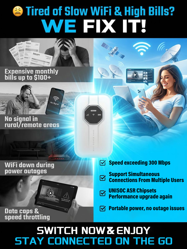 🔥[Global Coverage, High-Speed Internet Access] 🌎 Boundless Portable Wi-Fi — Stay Connected Wherever You Go🛡️