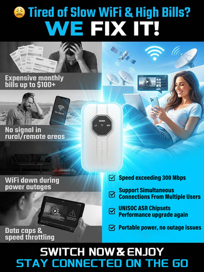 🔥[Global Coverage, High-Speed Internet Access] 🌎 Boundless Portable Wi-Fi — Stay Connected Wherever You Go🛡️