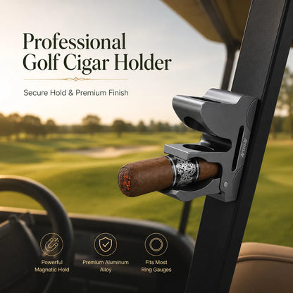 🔥Universal Magnetic Golf Cart Cigar Clip - Hands-Free Cigar Holder for Golfers, Strong Magnet Mount